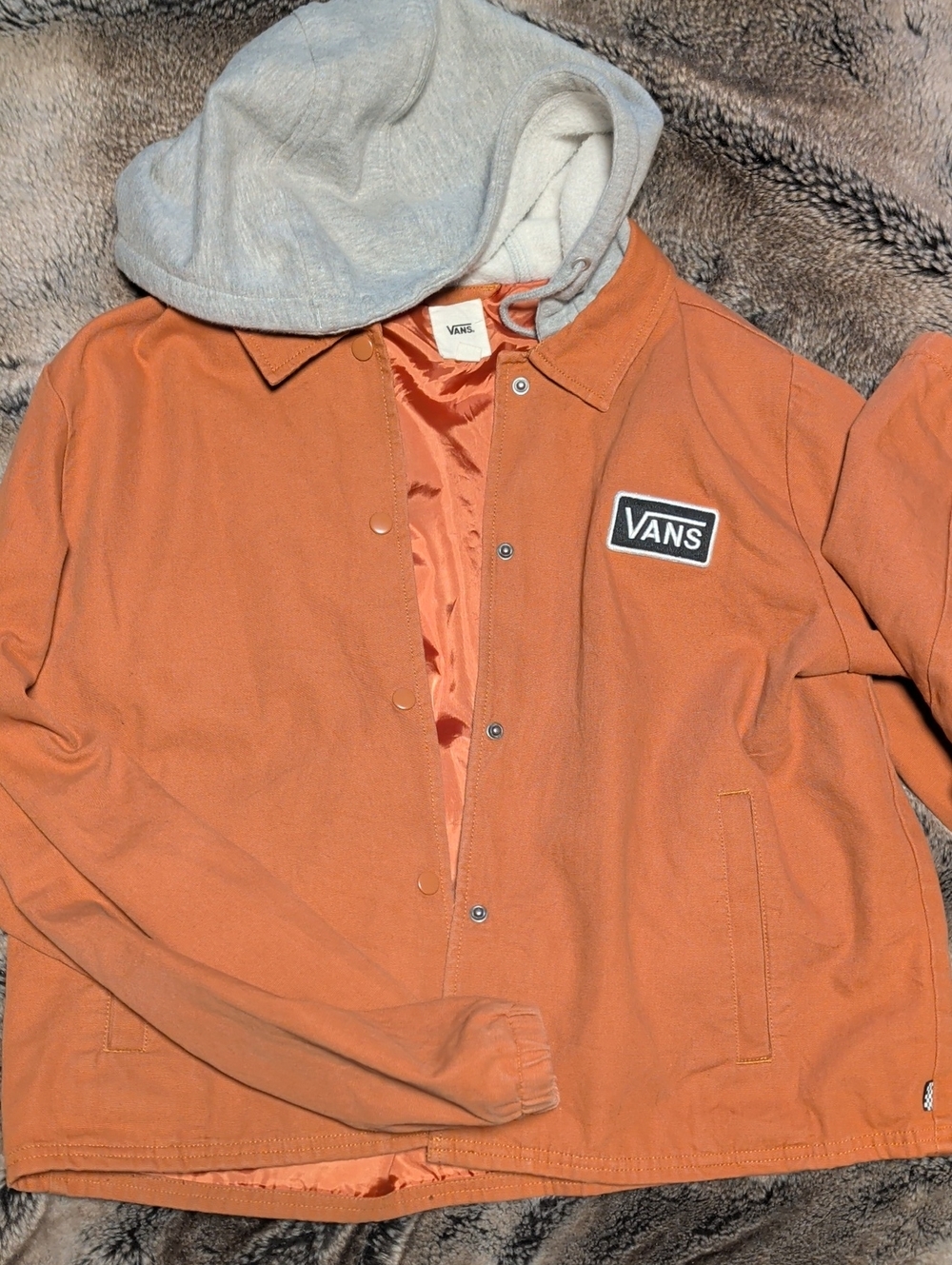 Vans Hooded Coaches Jacket Orange